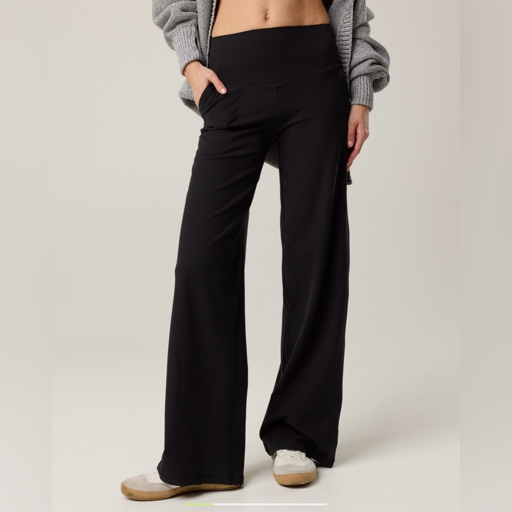 aerie offline real me XTRA ribbed high waisted trouser size XL long